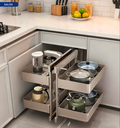 Sinoart Sinoart Space-Saving Full-Extention Aluminum Corner Kitchen Storage Unit SAL90