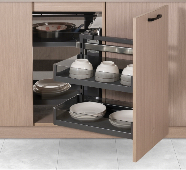 Sinoart Space-Saving Universal Glass Corner Kitchen Storage Unit SM90.2